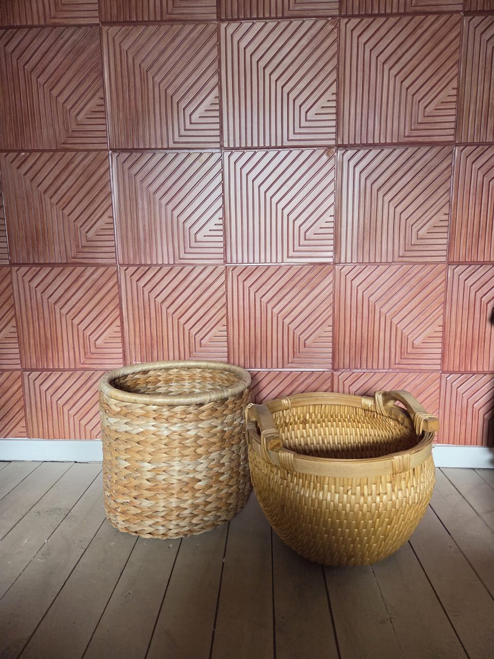 2 stuks DECO manden riet