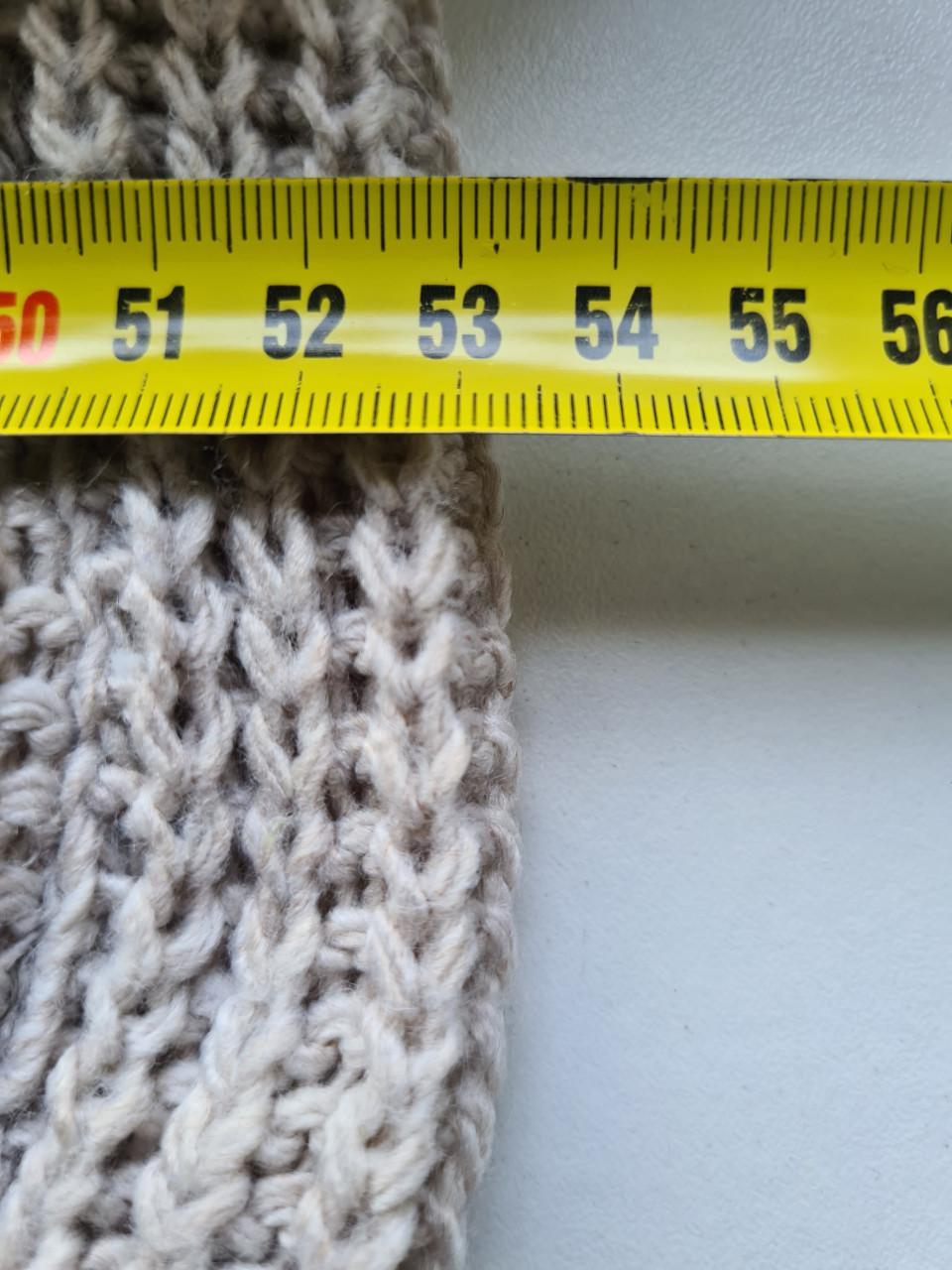 Lange beige kabel trui / jurk  Maat L