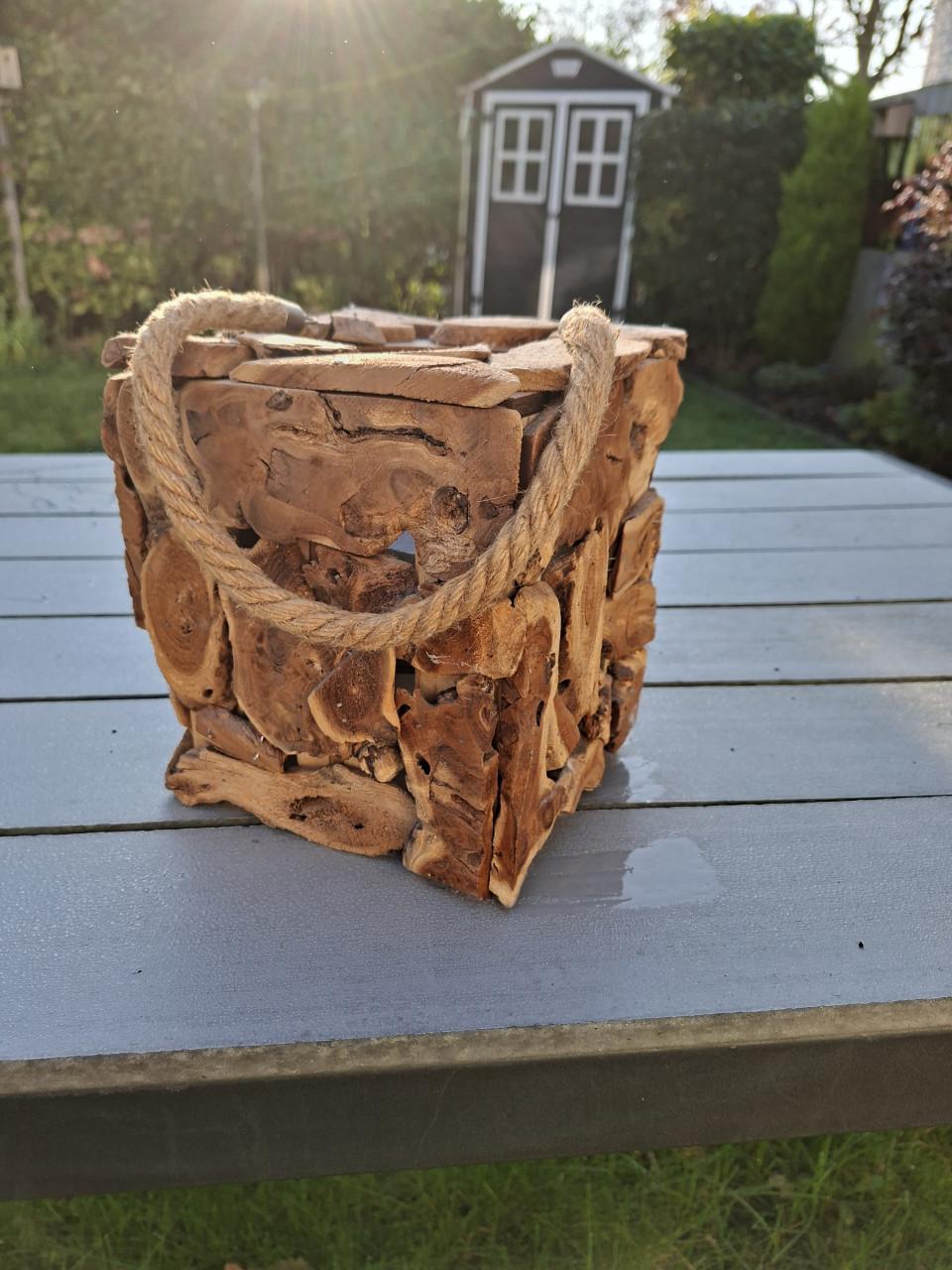 Grote decoratie voor kaars of plantje