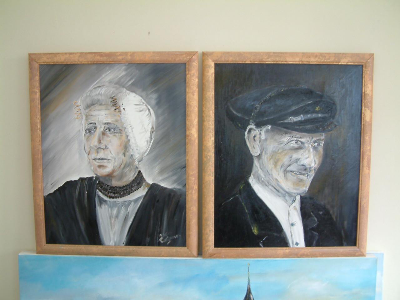 Vissers - Vissers vrouwen  schilderijen   Jac Caljouw  Arnemuiden