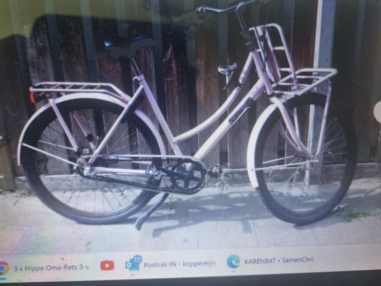 Witte Oma-Transport fiets...& Diverse Dames fietsen