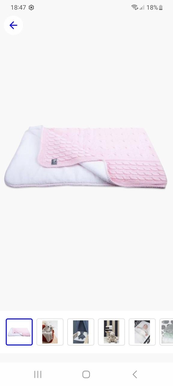 Roze katoen gebreide deken van Baby's Only 90X70