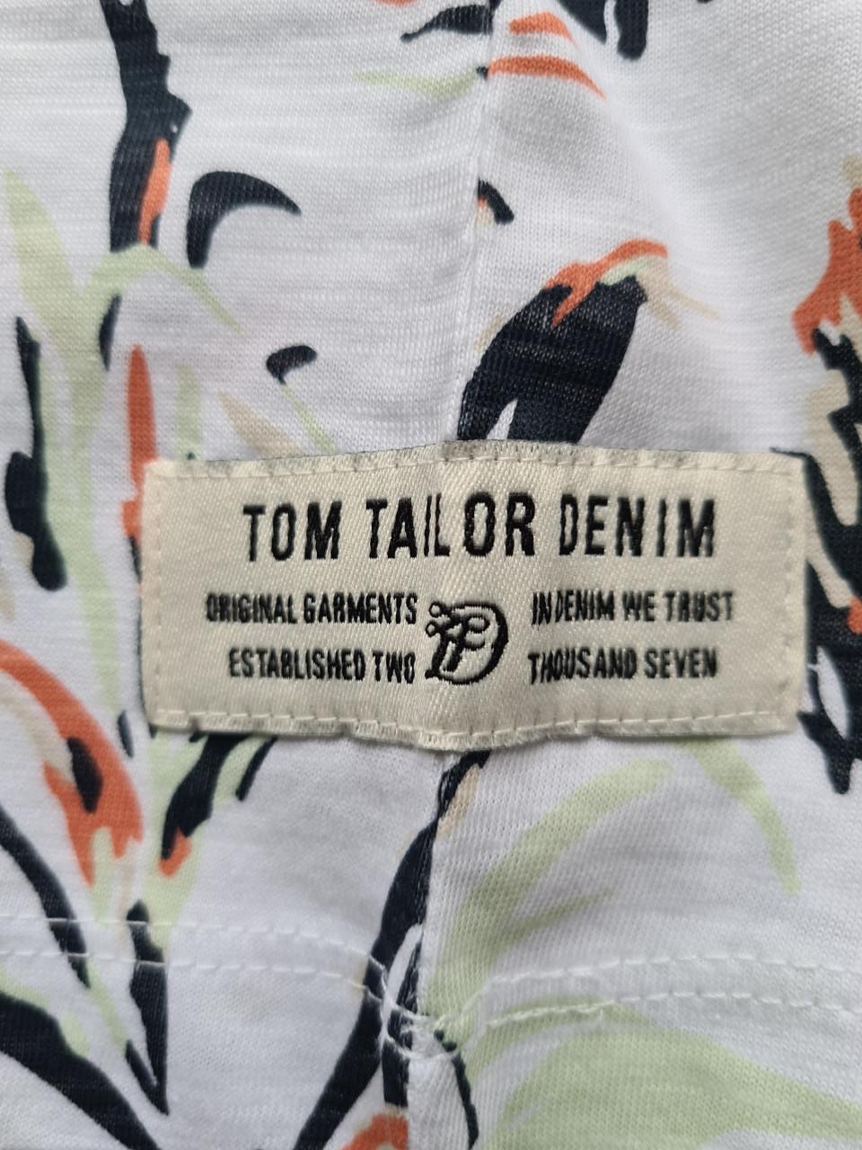 Nieuw Tom Tailor wit , bedrukt T-shirt  Maat XXL