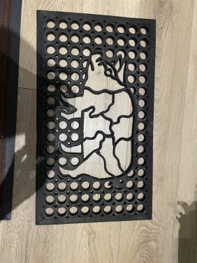 Leuke buiten deur mat met Varken erin