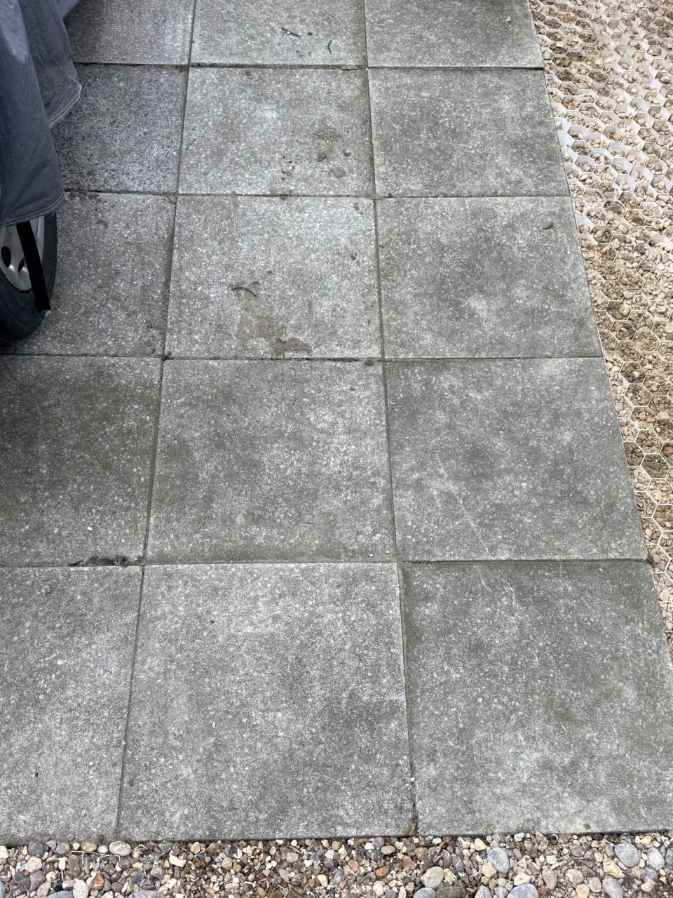 Gratis terras- of oprit tegels