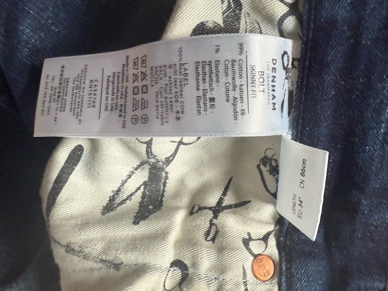 Denham Jeans waist 32” 5 stuks