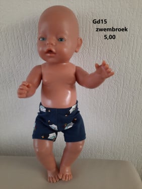Baby born / babyborn zwembroek . Opbrengst KiKa. Poppenkleertjes.