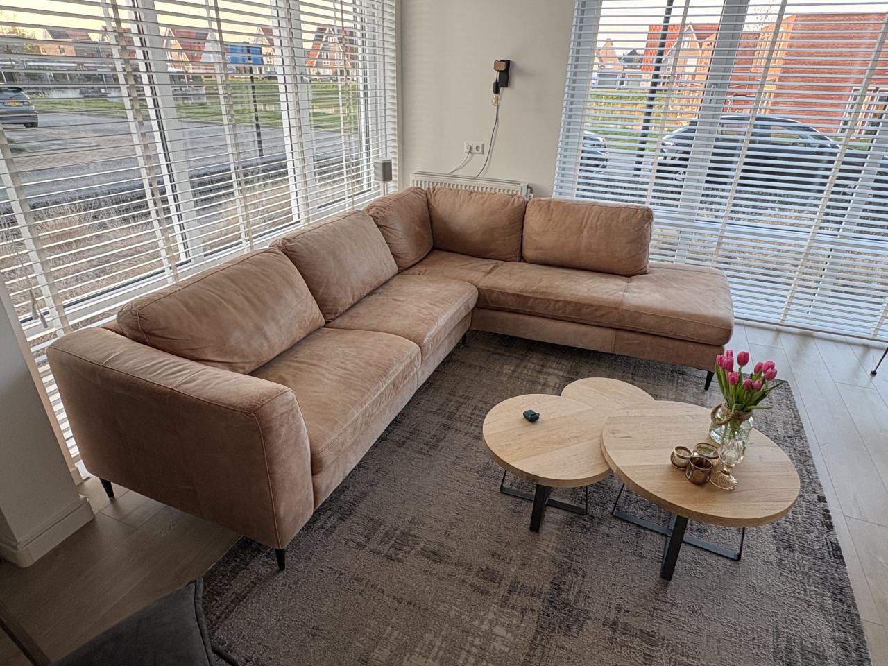 Lederen hoekbank te koop