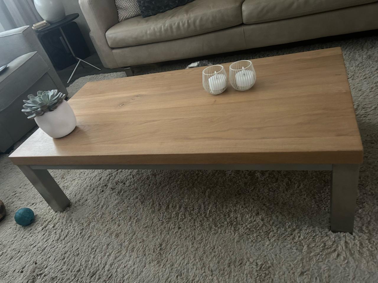 Eettafel en Salontafel eiken