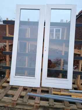 Openslaande deuren 231 x 83 met dubbelglas 5 jaar oud