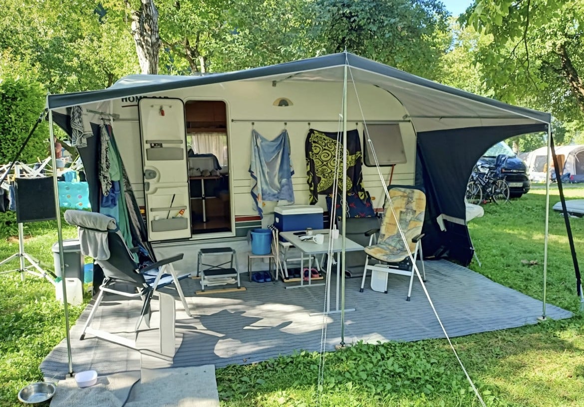Obelink caravan luifel panorama grey maat 8