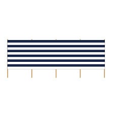 Groot Strand windscherm als nieuw met 5 houten stokken en hamer als nieuw