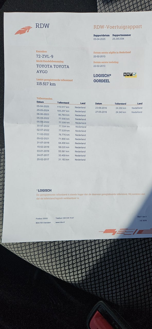 Zuinige TOYOTA AYGO 5drs Bj. 2013 AIRCO / NL AUTO / NAP /