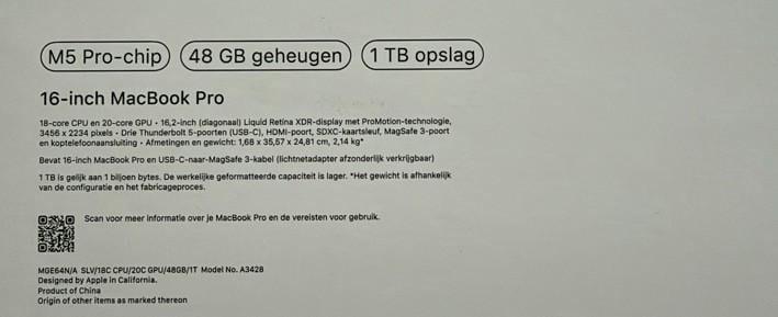 Apple MacBook Pro 16-inch (2026) M5 Pro-48GB-1TB Silver