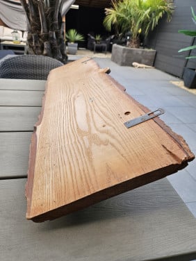 Prachtige antieke boomstam plank met 5 herten poten voor jachtliefhebbers