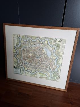 Ingelijste kaart Middelburg