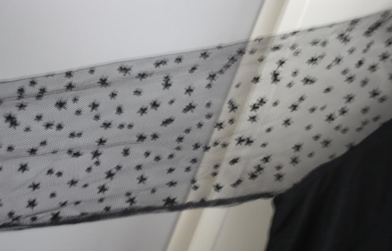 Zwarte top met dunne mouwen met ster print  maat m