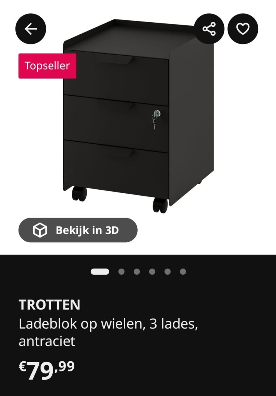 Ikea Trotten ladeblok