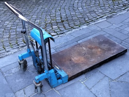 Hydraulische heftafel 150 kg - verrijdbaar