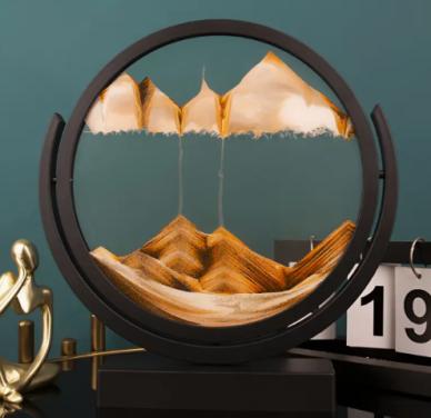 Zandloper in schilderijvorm