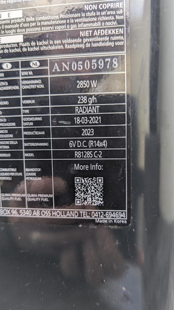 Qlima R8128S petroleumkachel