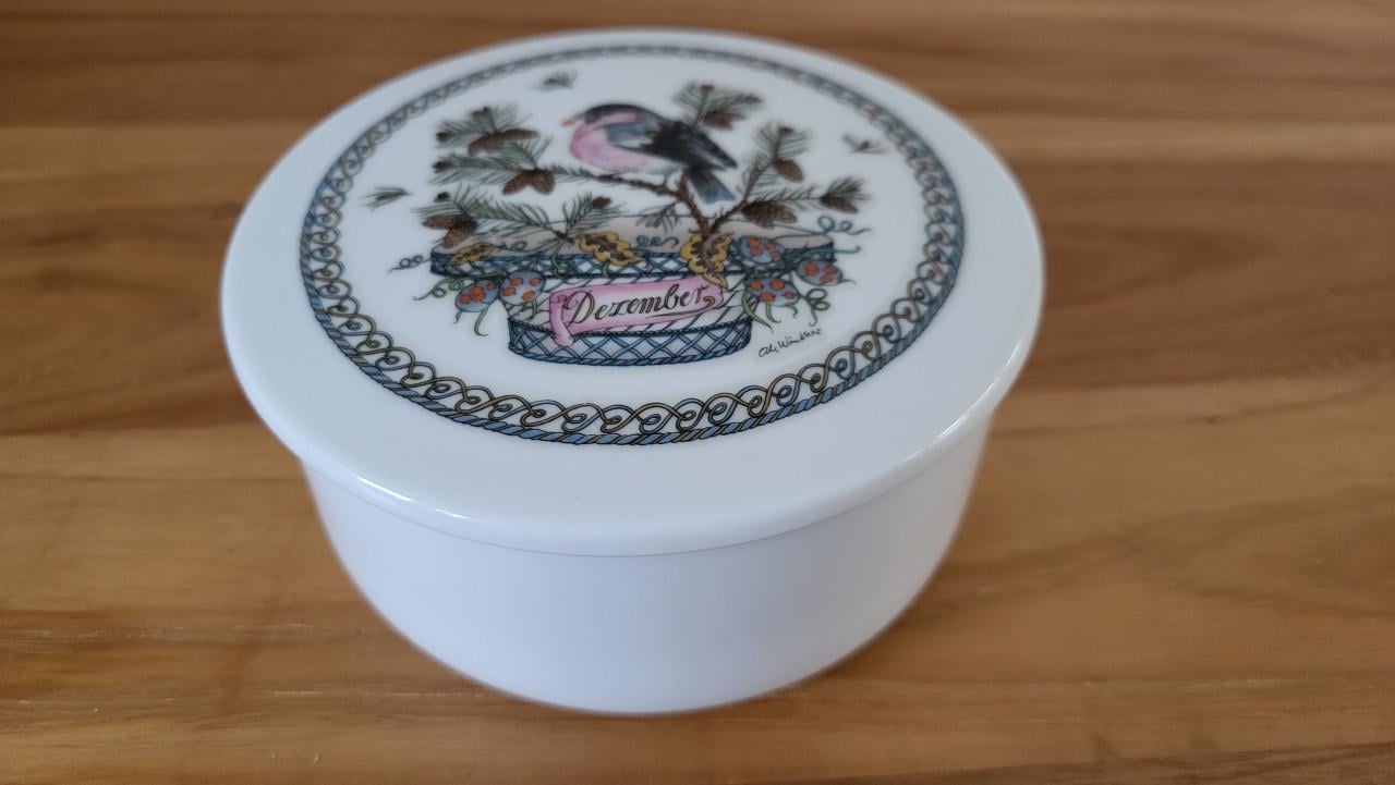 Hutschenreuther Ole Winther porseleinen dekseldoos goudvink