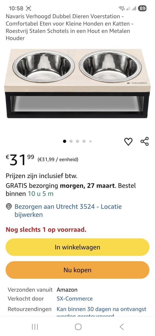 Honden/katten voerbak