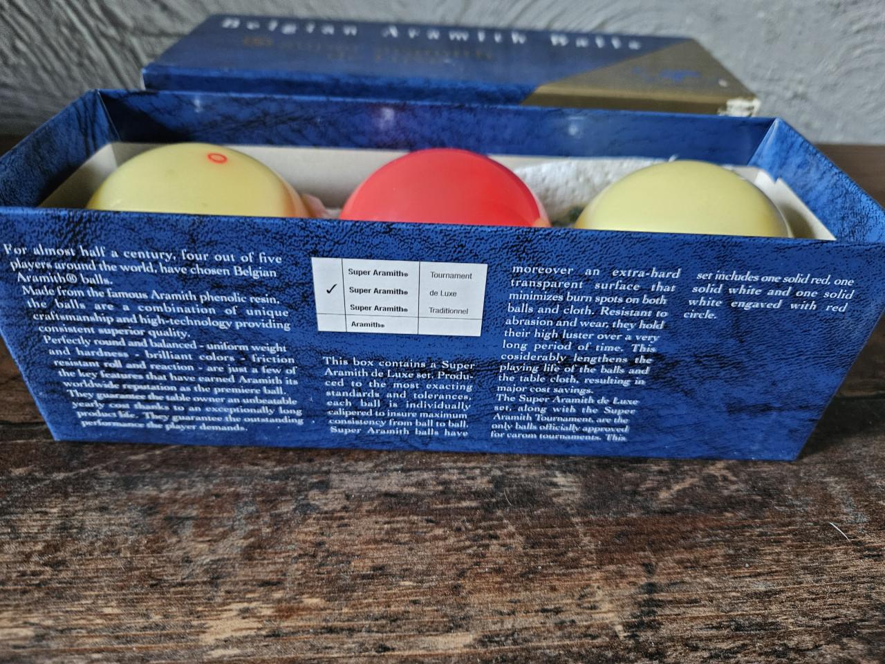 Belgian Aramith Super Aramith de Luxe biljartballen