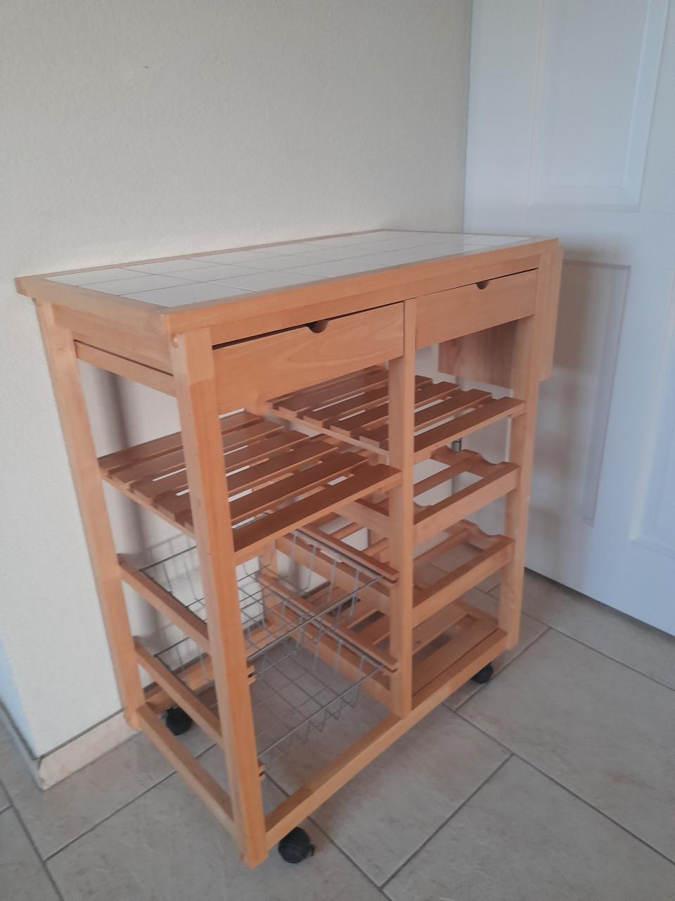 Mooie nette TROLLEY / ROLTAFEL ( in goede staat ) 39 x 78 x 84H