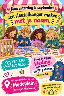 Sleutelhanger maken met je eigen naam Zaterdag 5 September in Wemeldinge