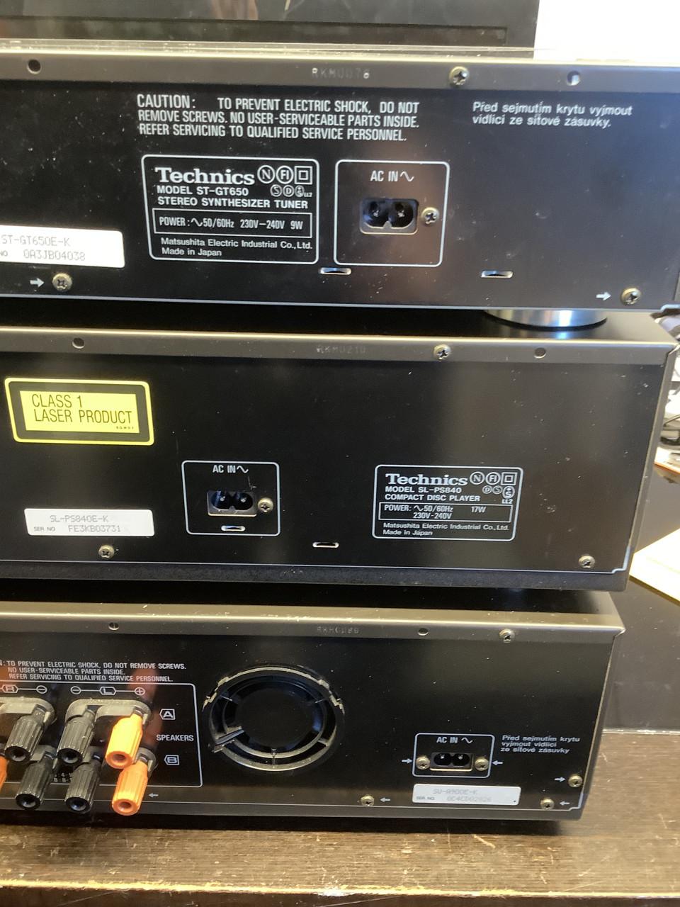 Technics Stereo Set van 3 top elementen + luidsprekers.