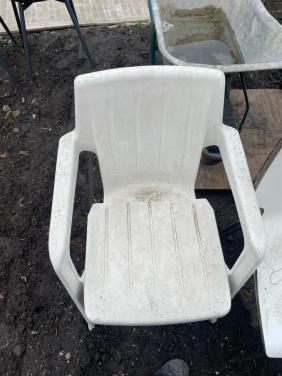 Tuin stoel ideaal voor tijdens een verbouwing