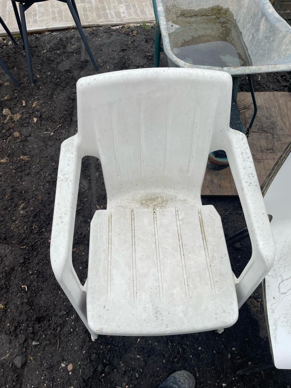Tuin stoel ideaal voor tijdens een verbouwing
