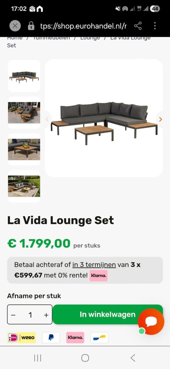 Exotan La Vida Loungeset (Bezorging mogelijk)