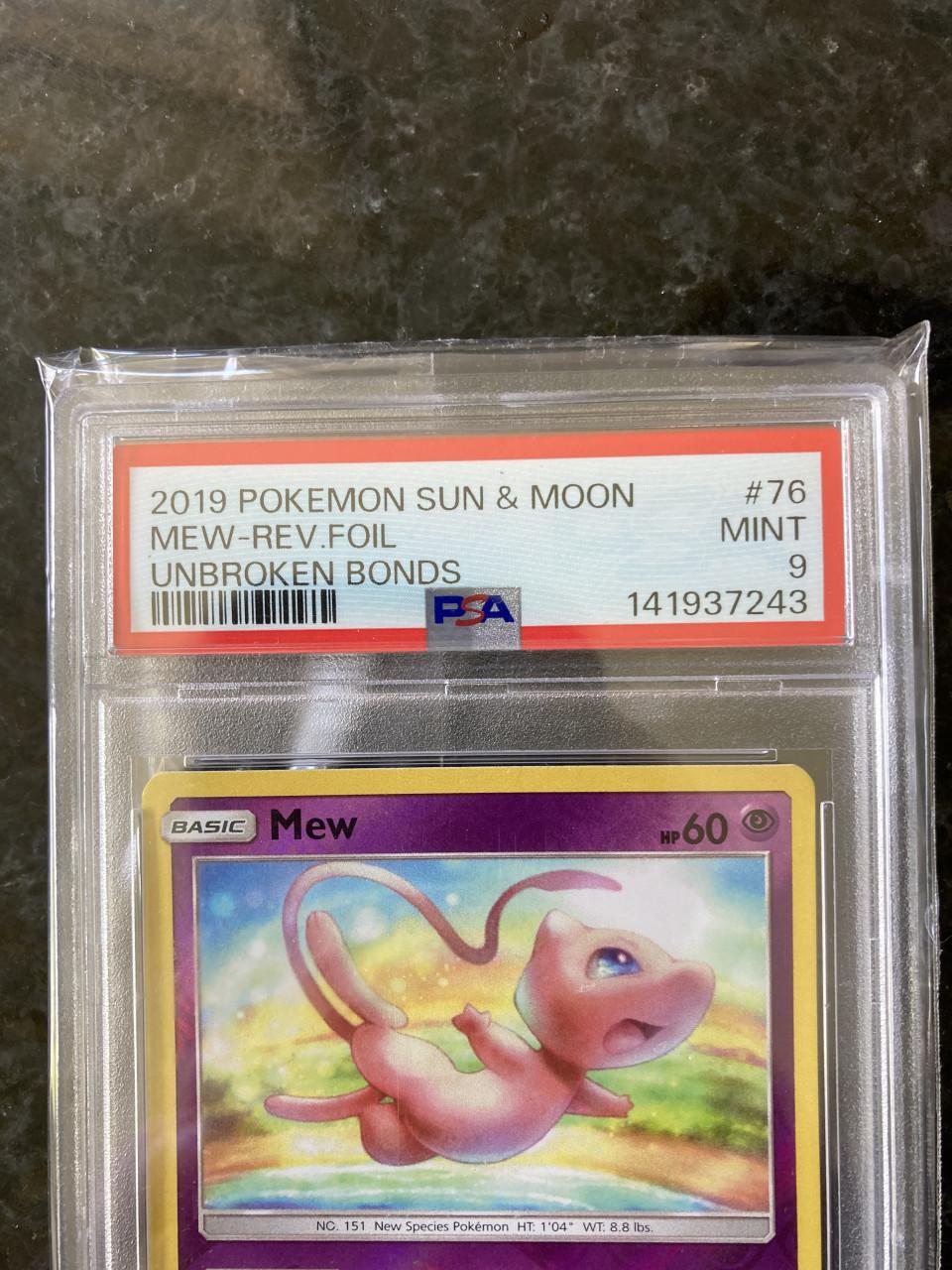 Pokemonkaart Mew 2019 PSA Sun & moon