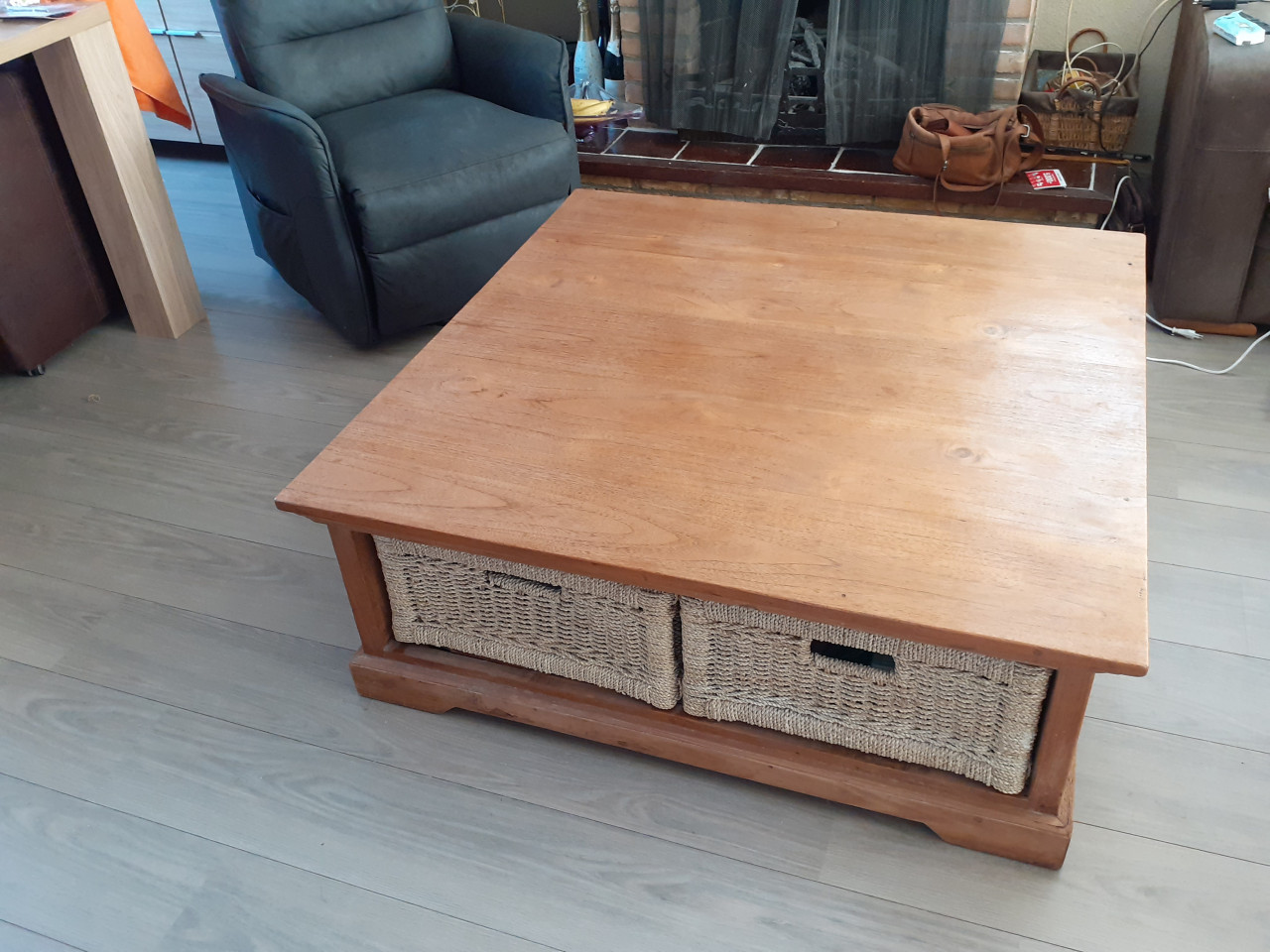 Teakhouten salontafel