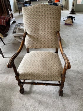 Klassieke rechte fauteuil