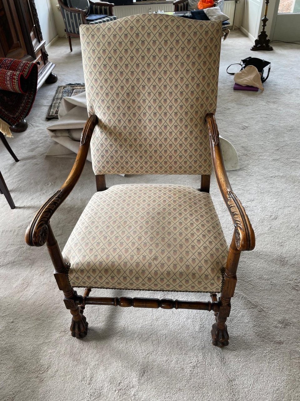 Klassieke rechte fauteuil
