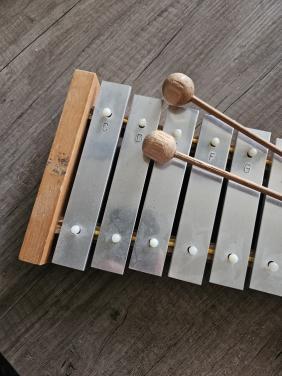 Vintage aluminium Xylofoon/ klokkenspel sonor, nette staat