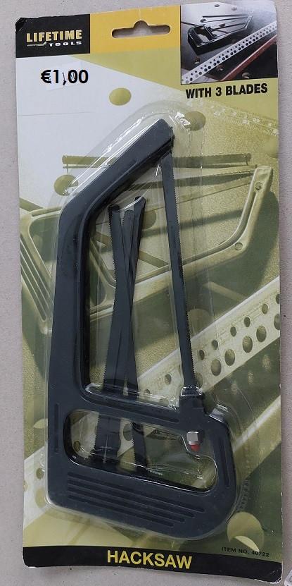 Beugelzaagje met 3 Extra Zaagbladen