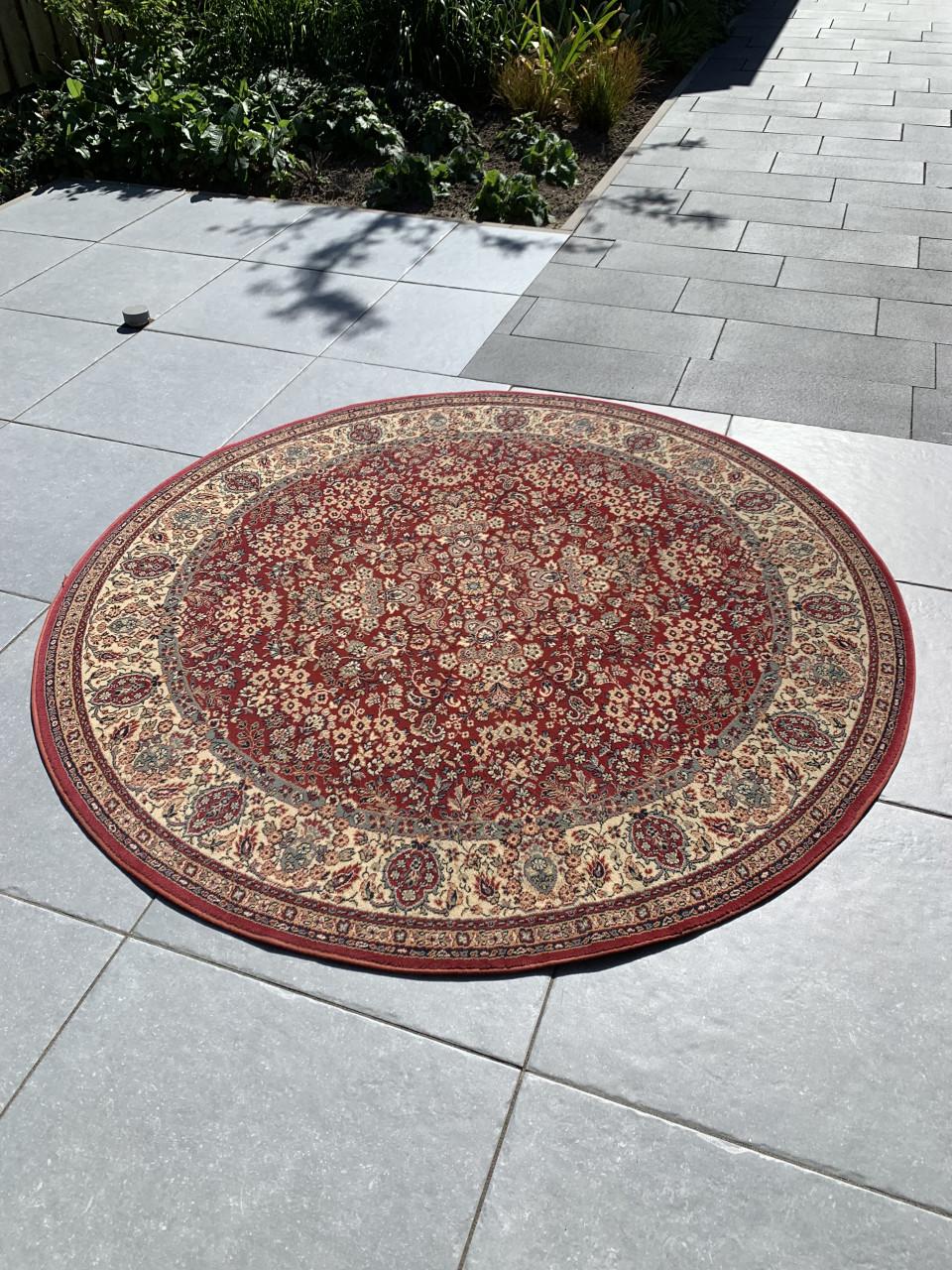 ✨Schitterend Sfeervol Rond Vintage Vloerkleed✨170 cm Doorsnede✨