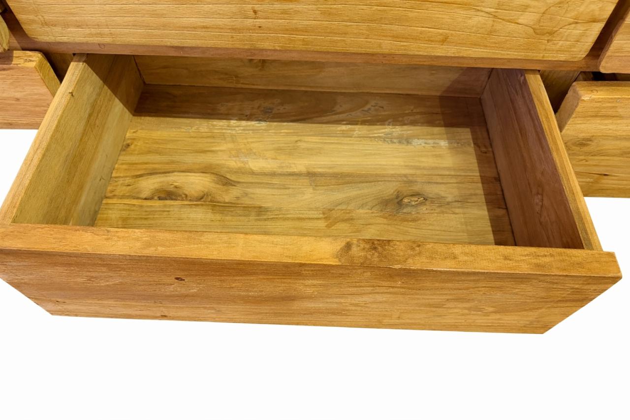 Teak Dressoir/TV-meubel – 6 lades
