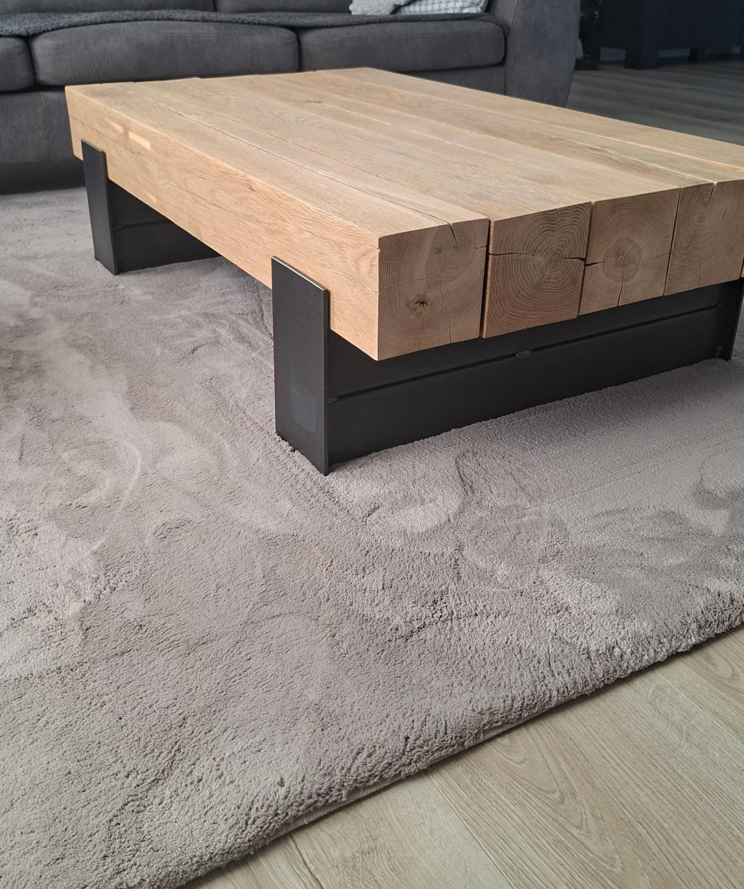 Massief eikenhouten salontafel van Table du sud
