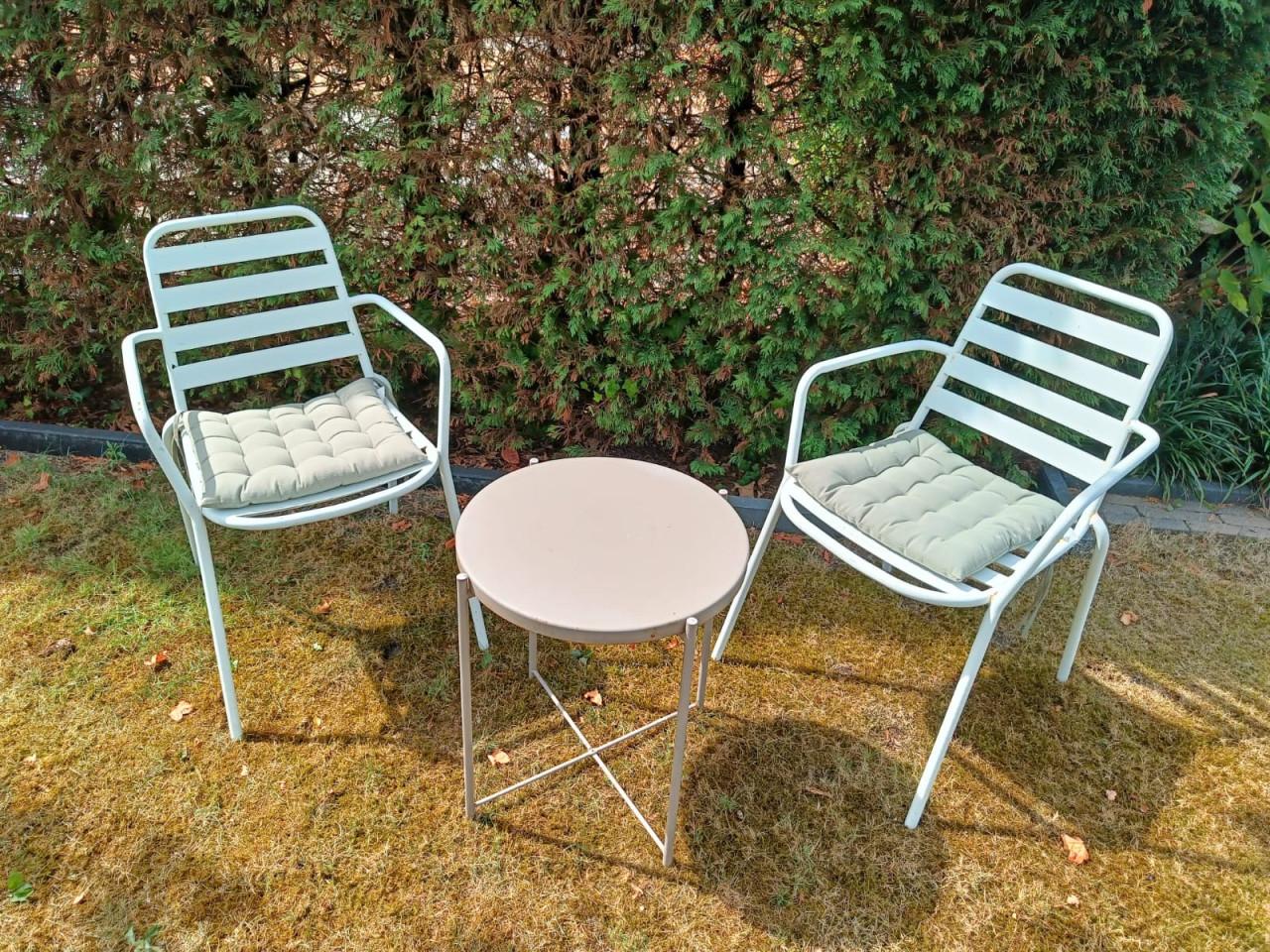 Set van 2 witte tuinstoelen