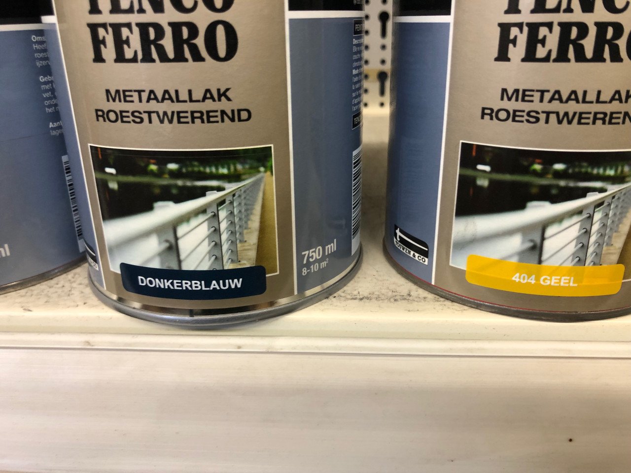 Tenco ferro verf 3 blik 10 euro