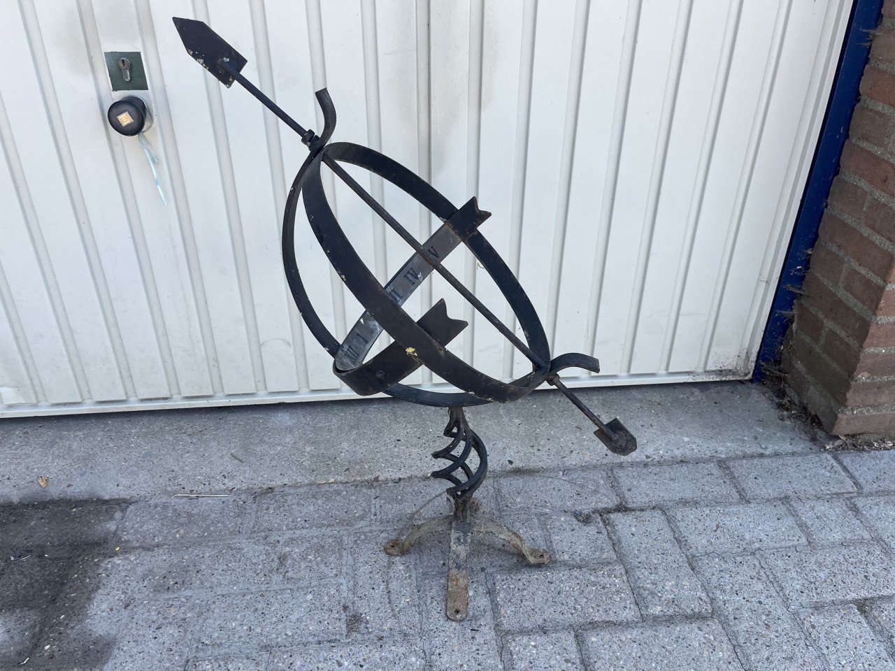 Zonnewijzer ijzer half open 38 cm