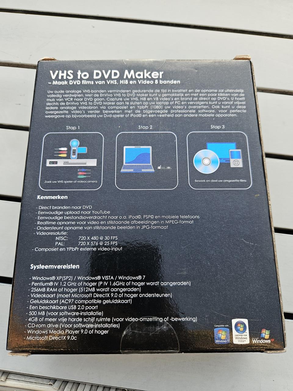 EnVivo VHS naar DVD Maker - Digitaliseer je oude films