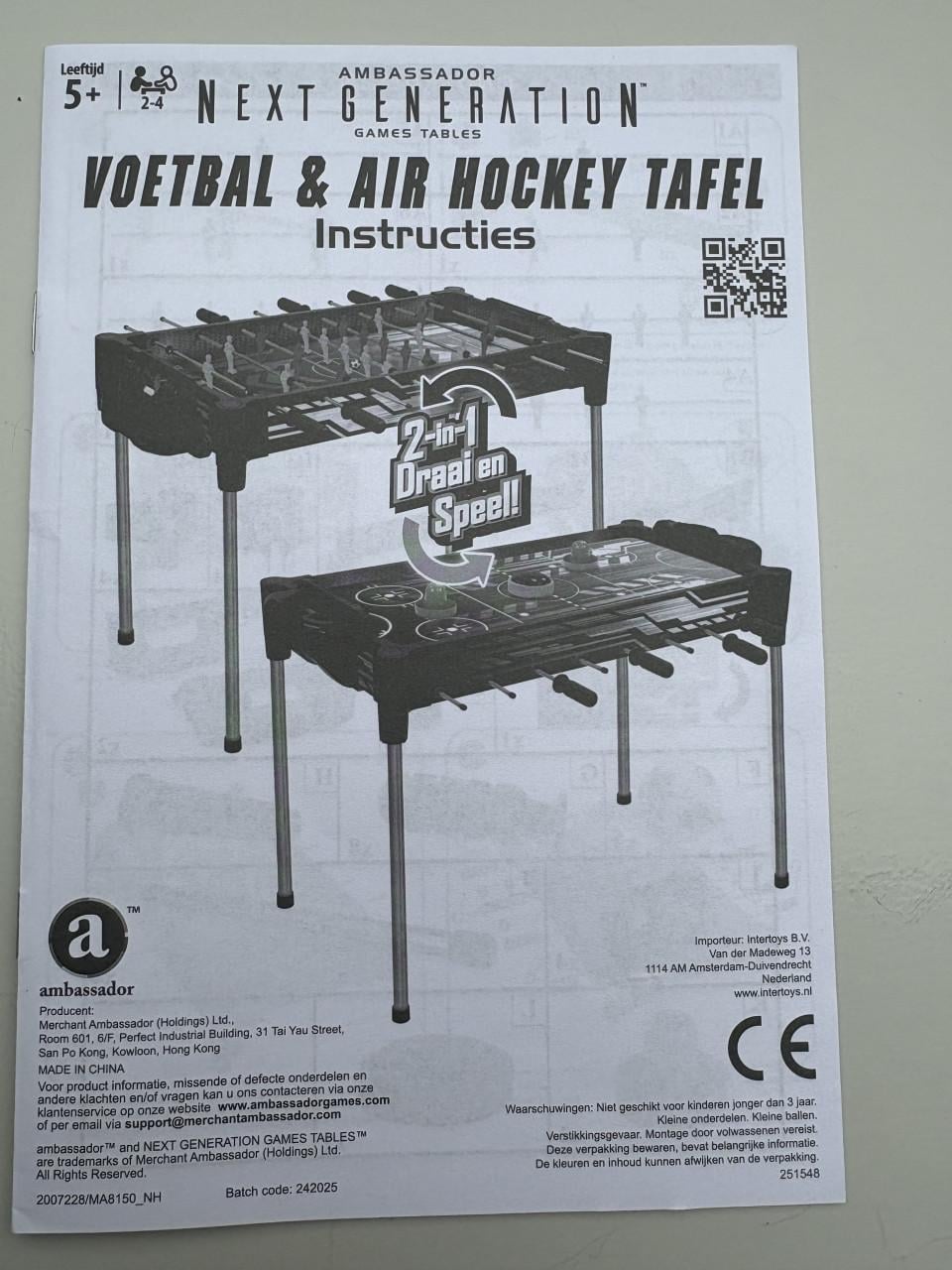 Voetbal & Air Hockey tafel