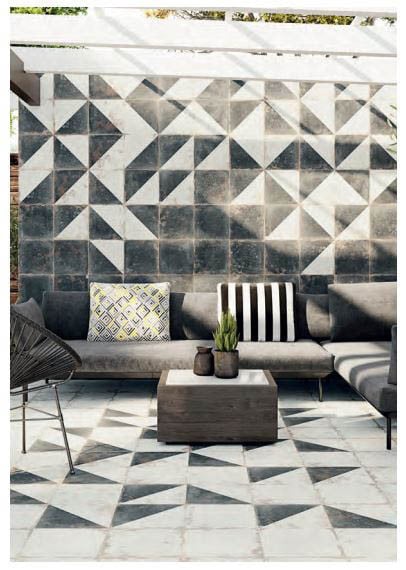 3030-258 ca 5 m² vintage-look decortegels 33,3x33,3 cm, prijs per m²