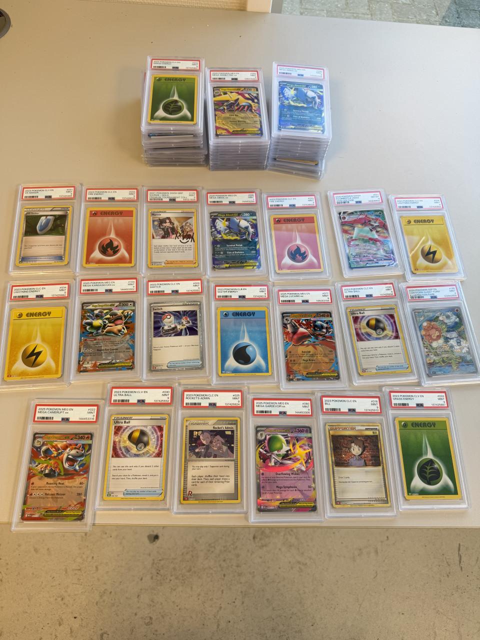 50 STUKS Pokémon PSA Slabs Partij lot goedkope PSA 8-9 slab